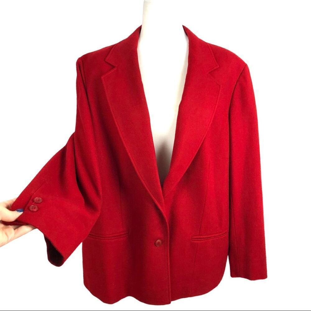 VTG Pendleton Red 100% Virgin Wool Blazer Button - image 2